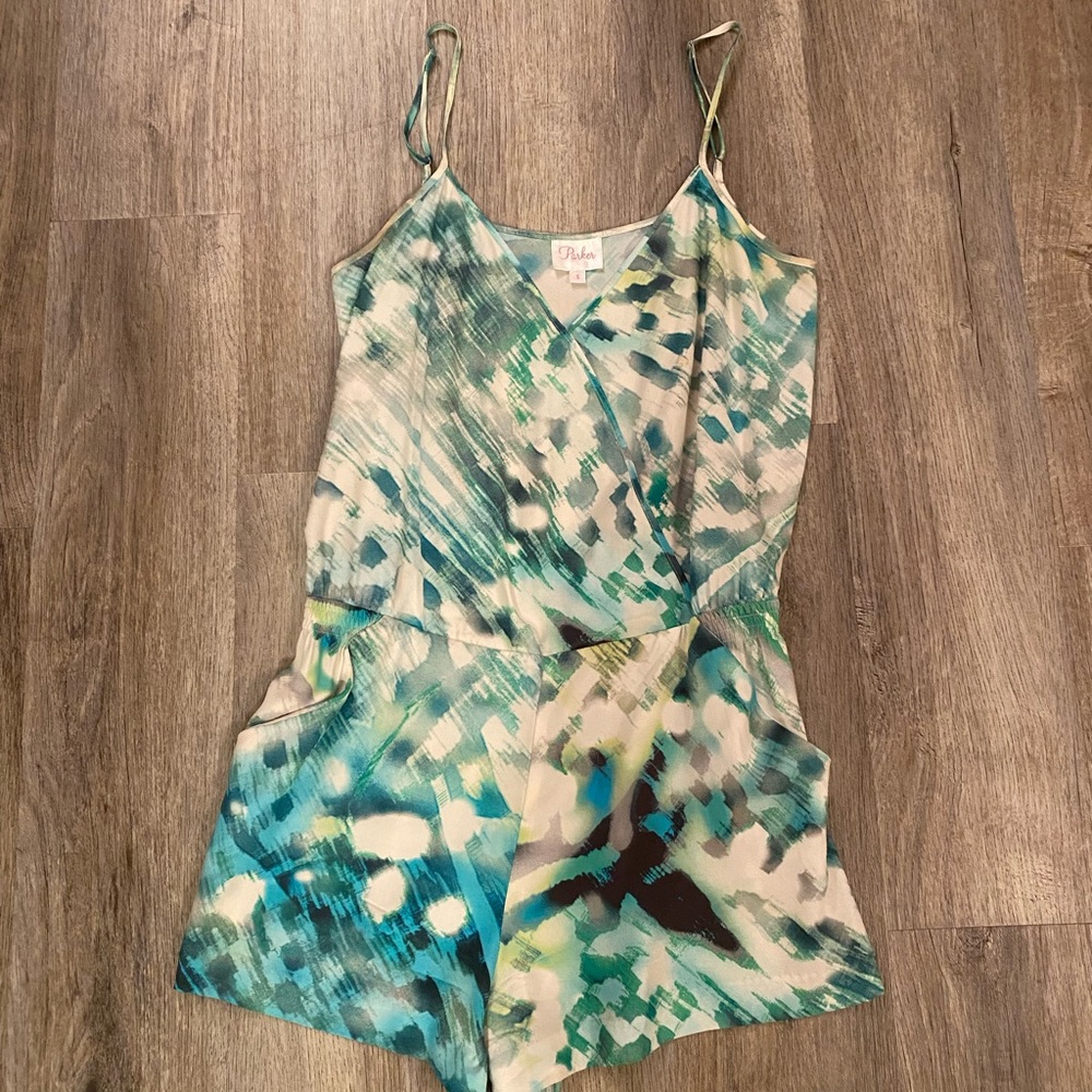 Parker silk romper size small